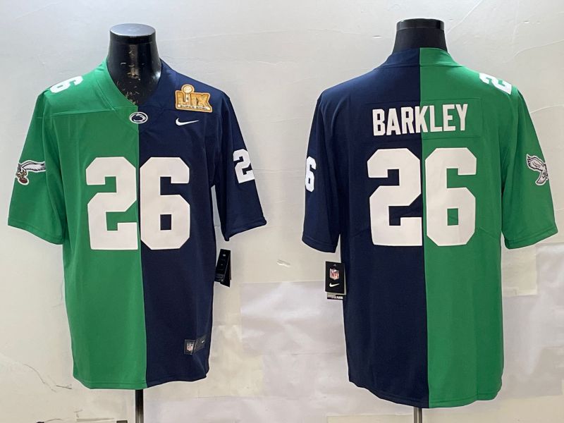 Men 2025 Philadelphia Eagles #26 Barkley Blue Green Nike Limited NFL Jersey style 4->philadelphia eagles->NFL Jersey